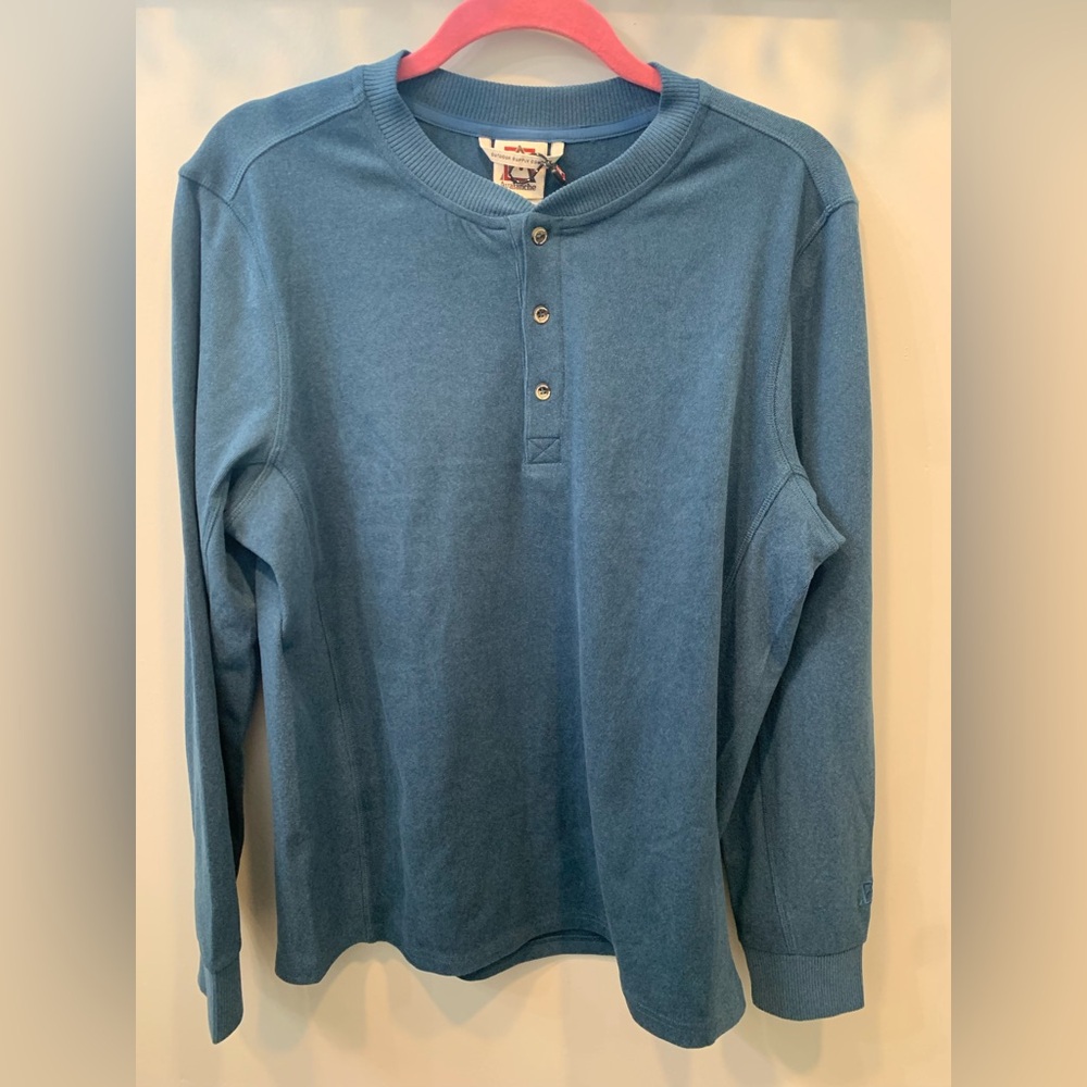 Avalanche Men's Blue Henley Shirt NWT size med